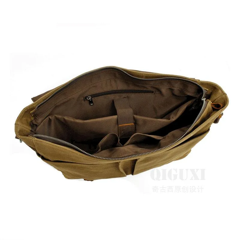 Waxed Canvas Mens Camera Shoulder Bag Canvas Messenger Bag Canvas Camera Side Bag for Men