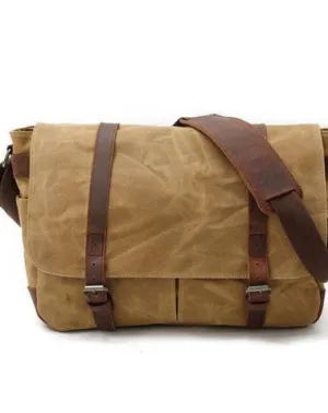 Waxed Canvas Mens Camera Shoulder Bag Canvas Messenger Bag Canvas Camera Side Bag for Men