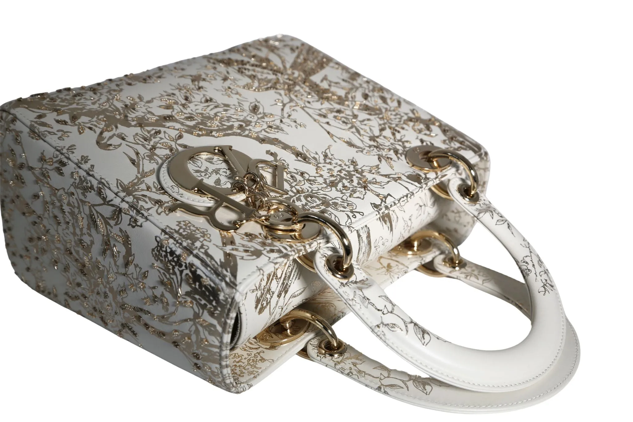 White Embroidered Lady Dior