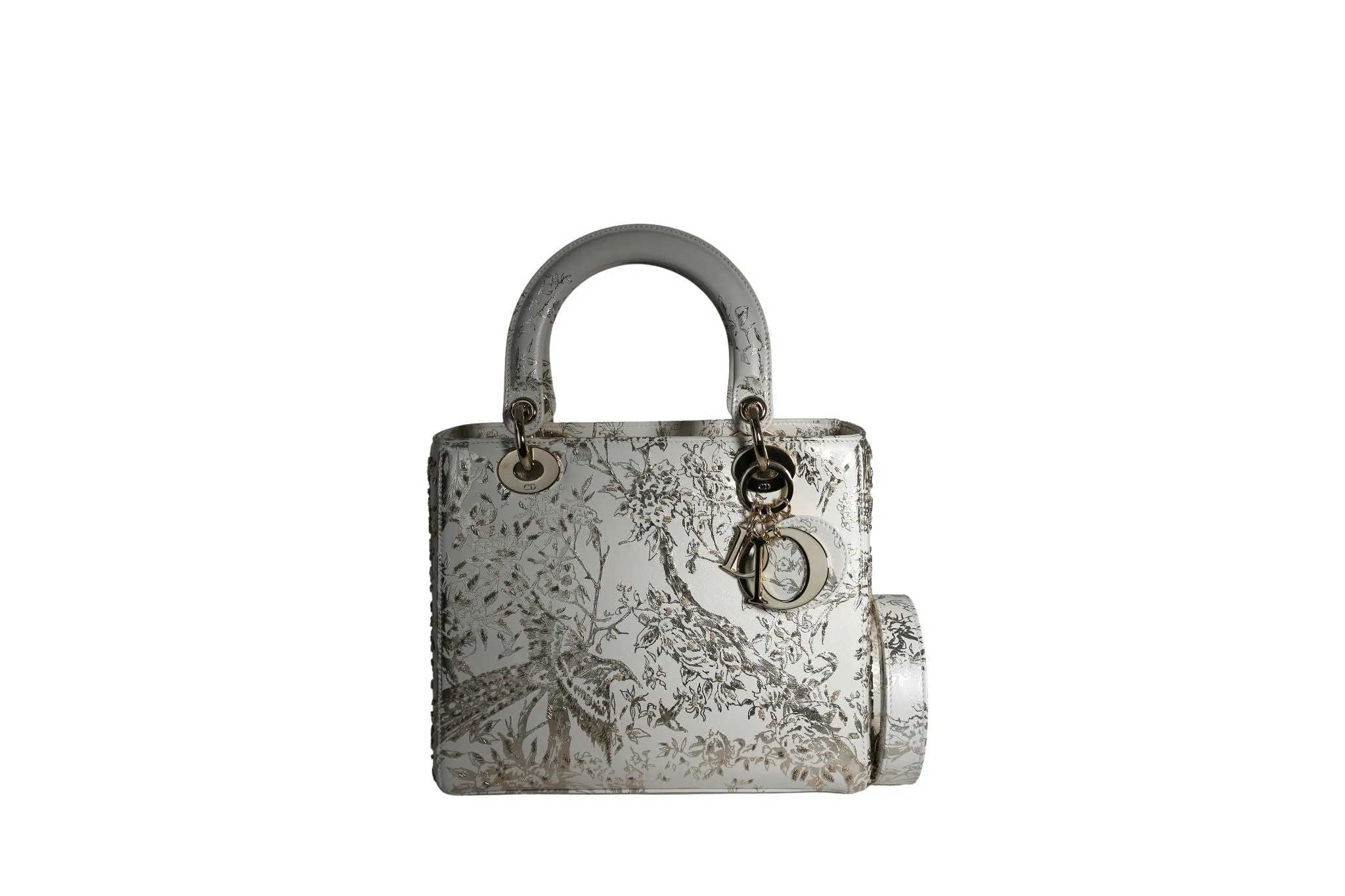 White Embroidered Lady Dior