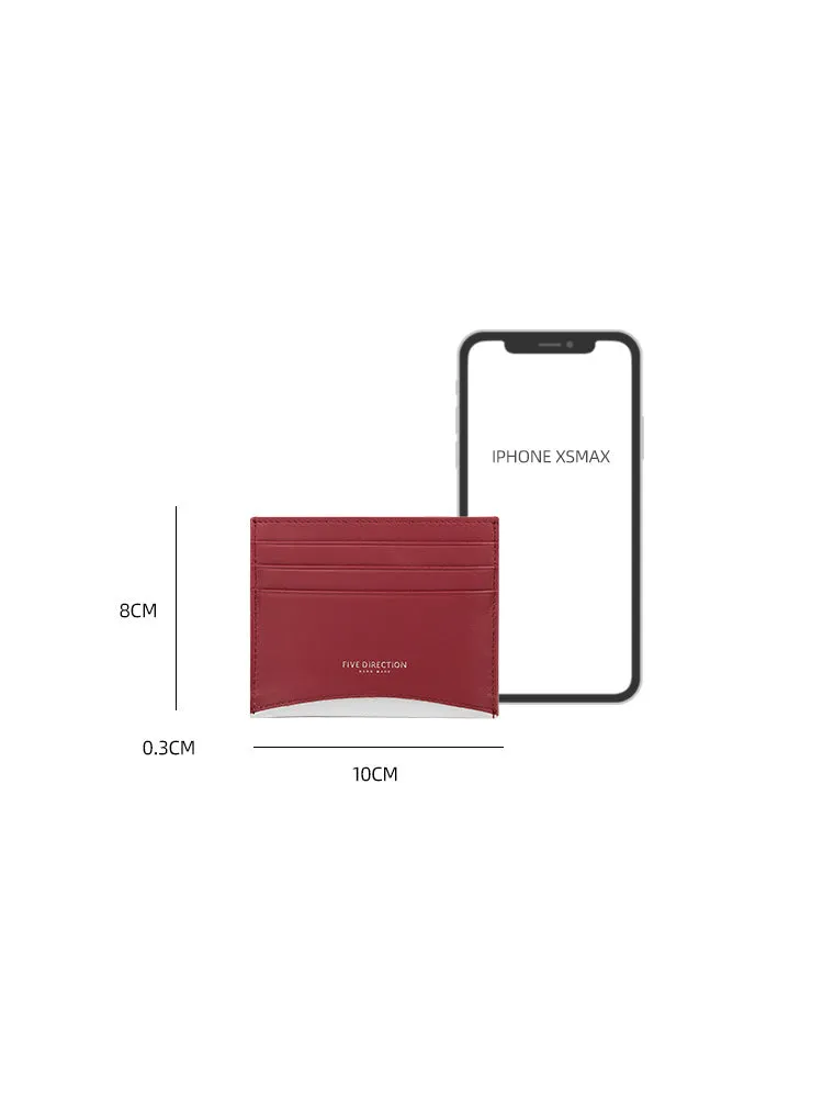 Women Black Leather Card Holders Small Card Wallet Minimalist Credit Card Holder For Women