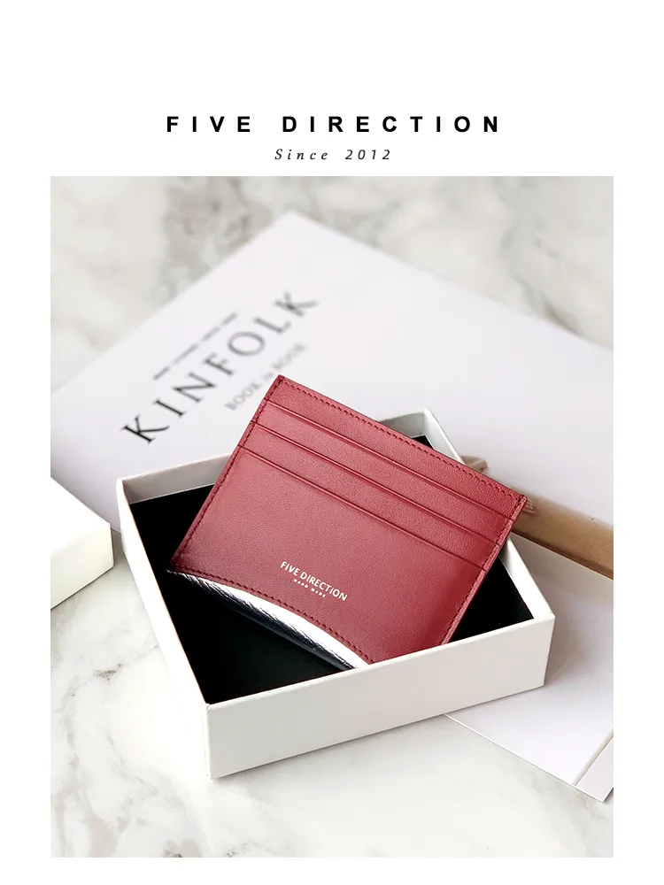 Women Black Leather Card Holders Small Card Wallet Minimalist Credit Card Holder For Women
