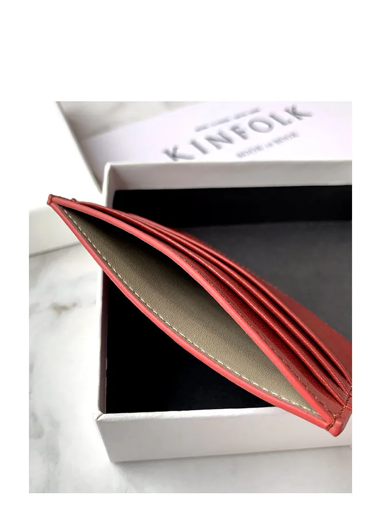 Women Black Leather Card Holders Small Card Wallet Minimalist Credit Card Holder For Women