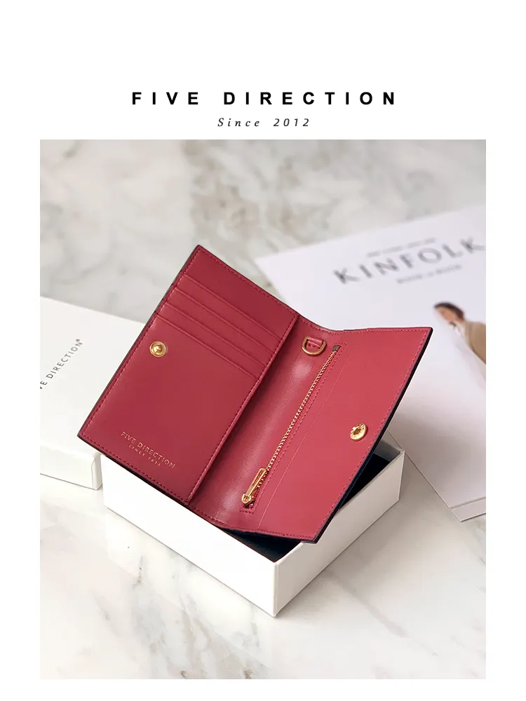 Women Green Vegan Leather Small Card Wallet CONTRAST COLOR Coin Change Wallet For Women