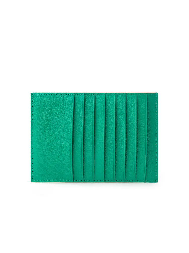 Women Red Leather Vertical Card Holder Wallet With Coin Pocket Slim Card Wallet For Women