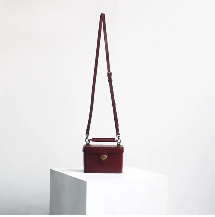 Womens Box Handbags Box Style Purse Box Purses Handbags Handmade Leather Box Bag Box Crossbody Bag
