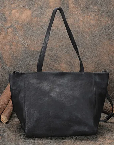Womens Brown Leather Tote Bags Vintage Womens Handbag Shopper Bag Purse for Ladies