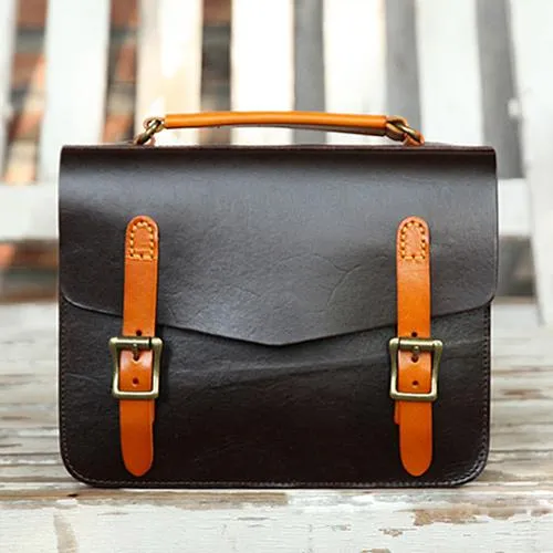 Womens Handmade Red Leather Satchel Handbag Cambridge Structured Satchel Shoulder Purse
