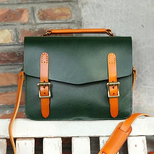 Womens Handmade Red Leather Satchel Handbag Cambridge Structured Satchel Shoulder Purse