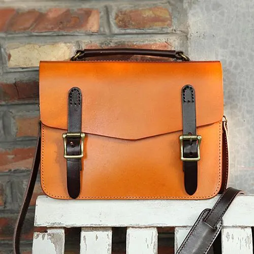 Womens Handmade Red Leather Satchel Handbag Cambridge Structured Satchel Shoulder Purse