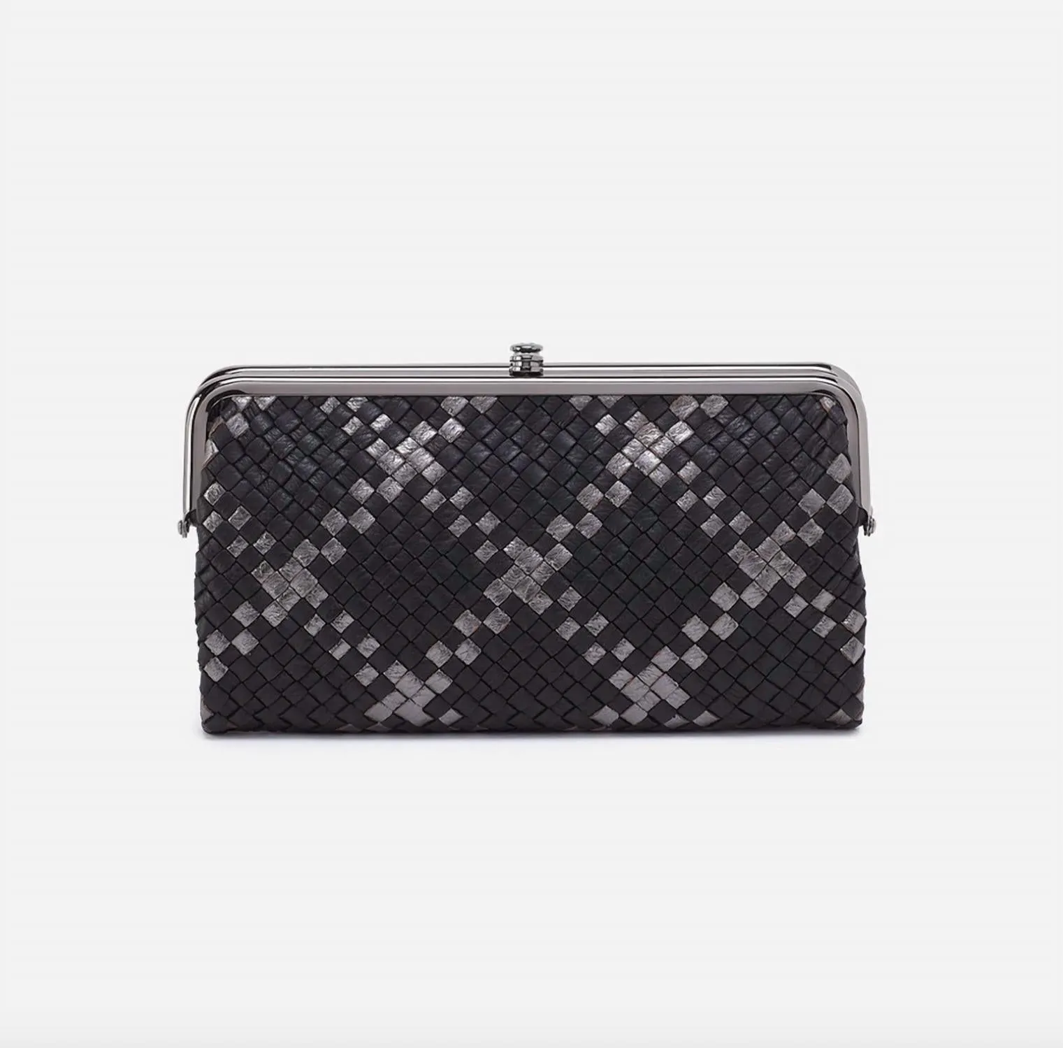 Women's Lauren Wallet In Black Metallic Woven