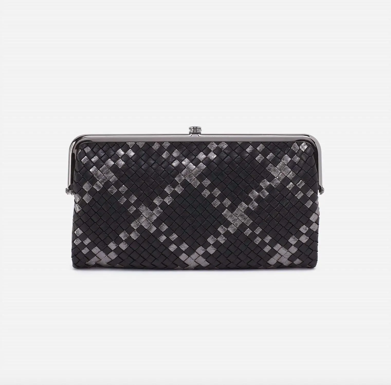 Women's Lauren Wallet In Black Metallic Woven